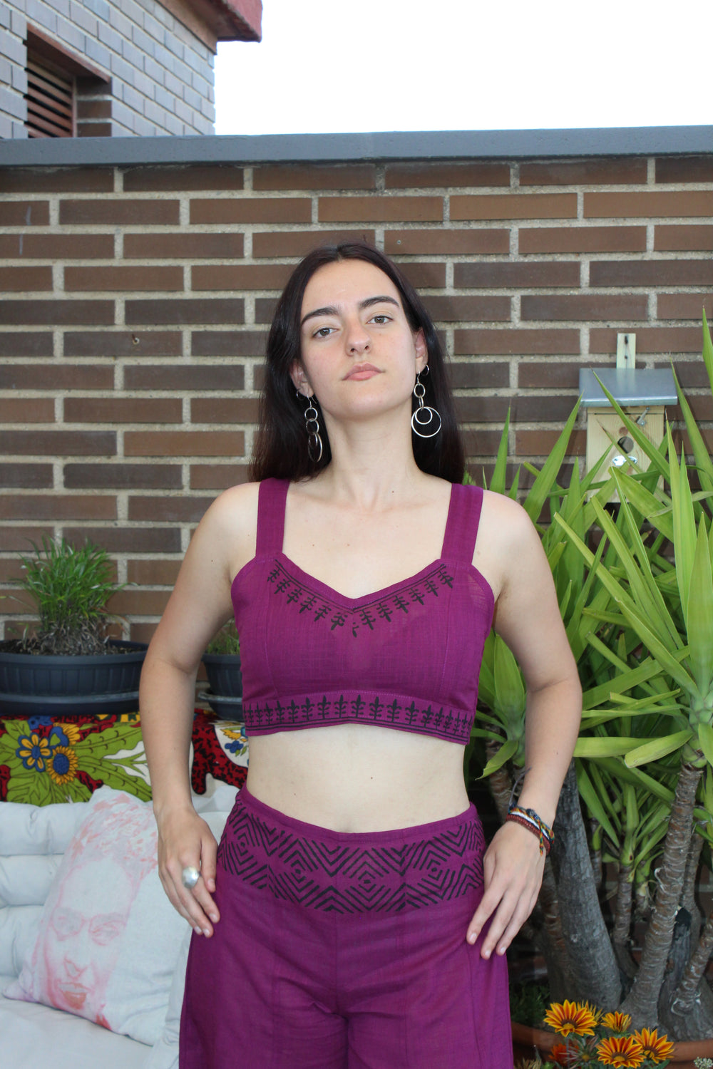 Crop Top Berenjena