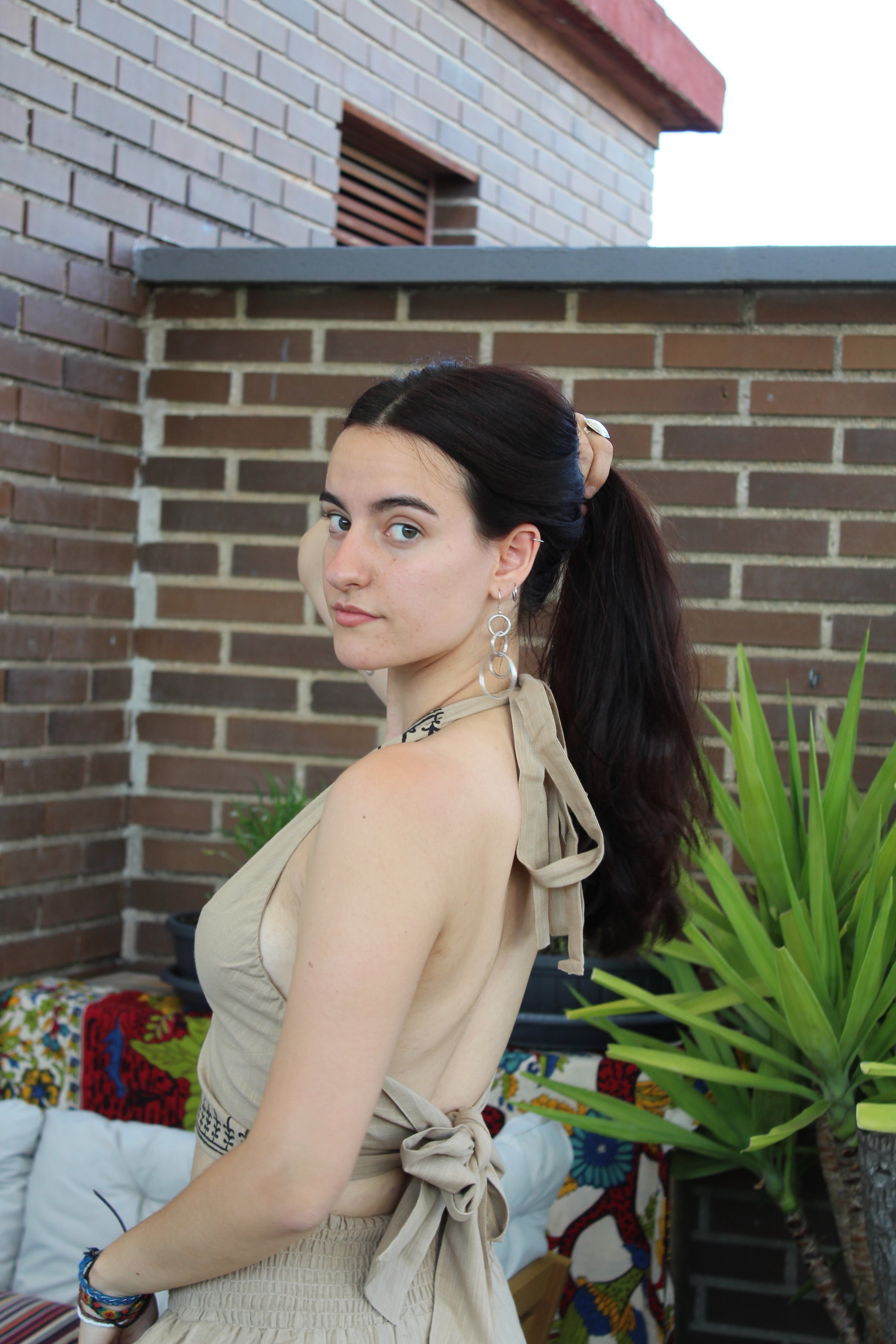 Top Atado Beige