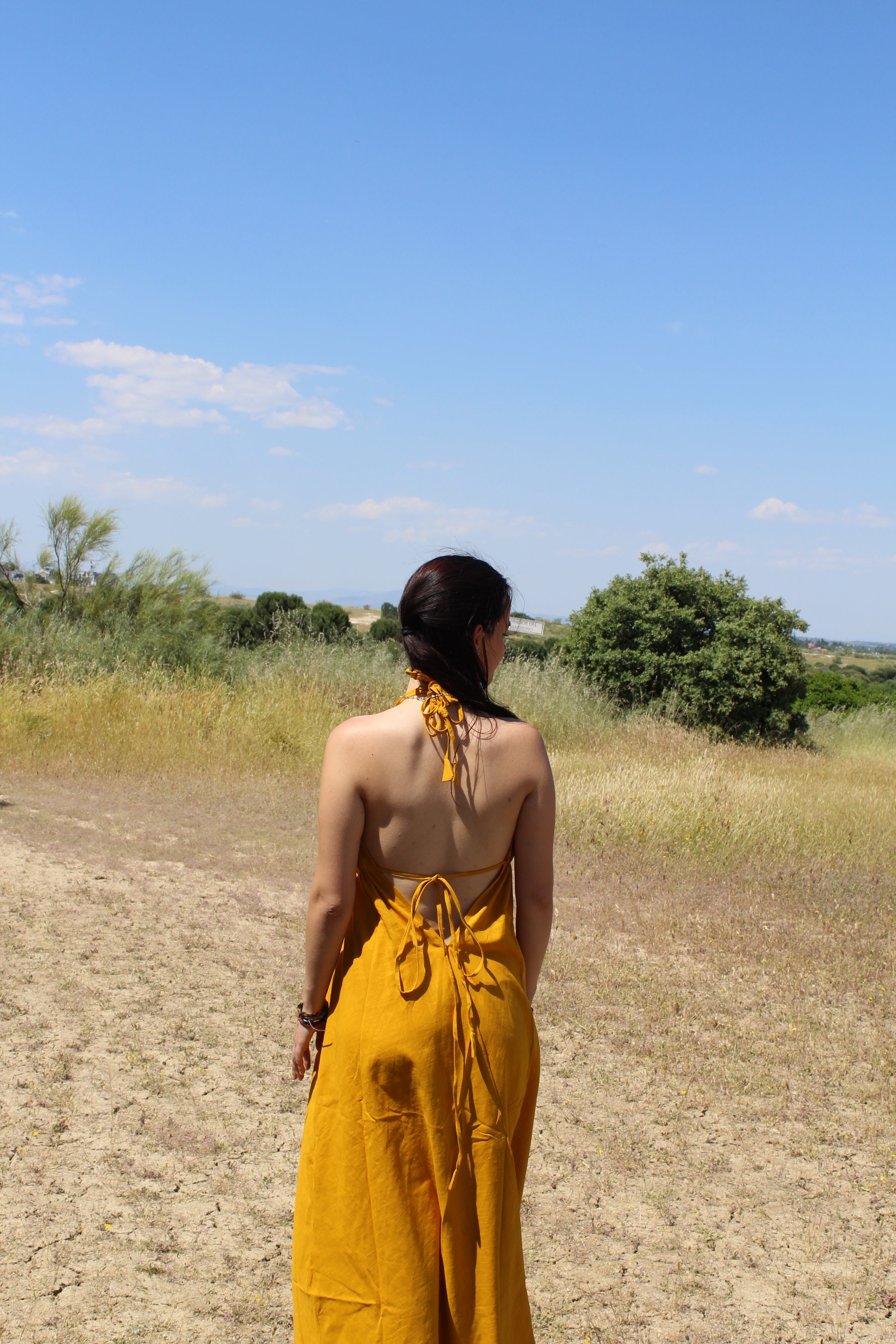 Vestido Cotton Mostaza