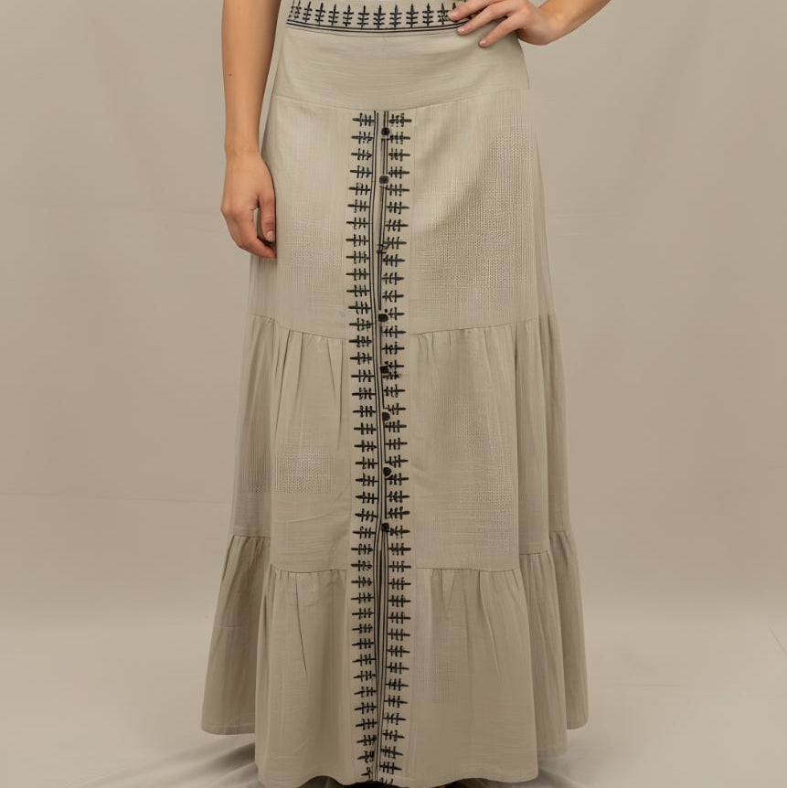 Falda Algodón Beige