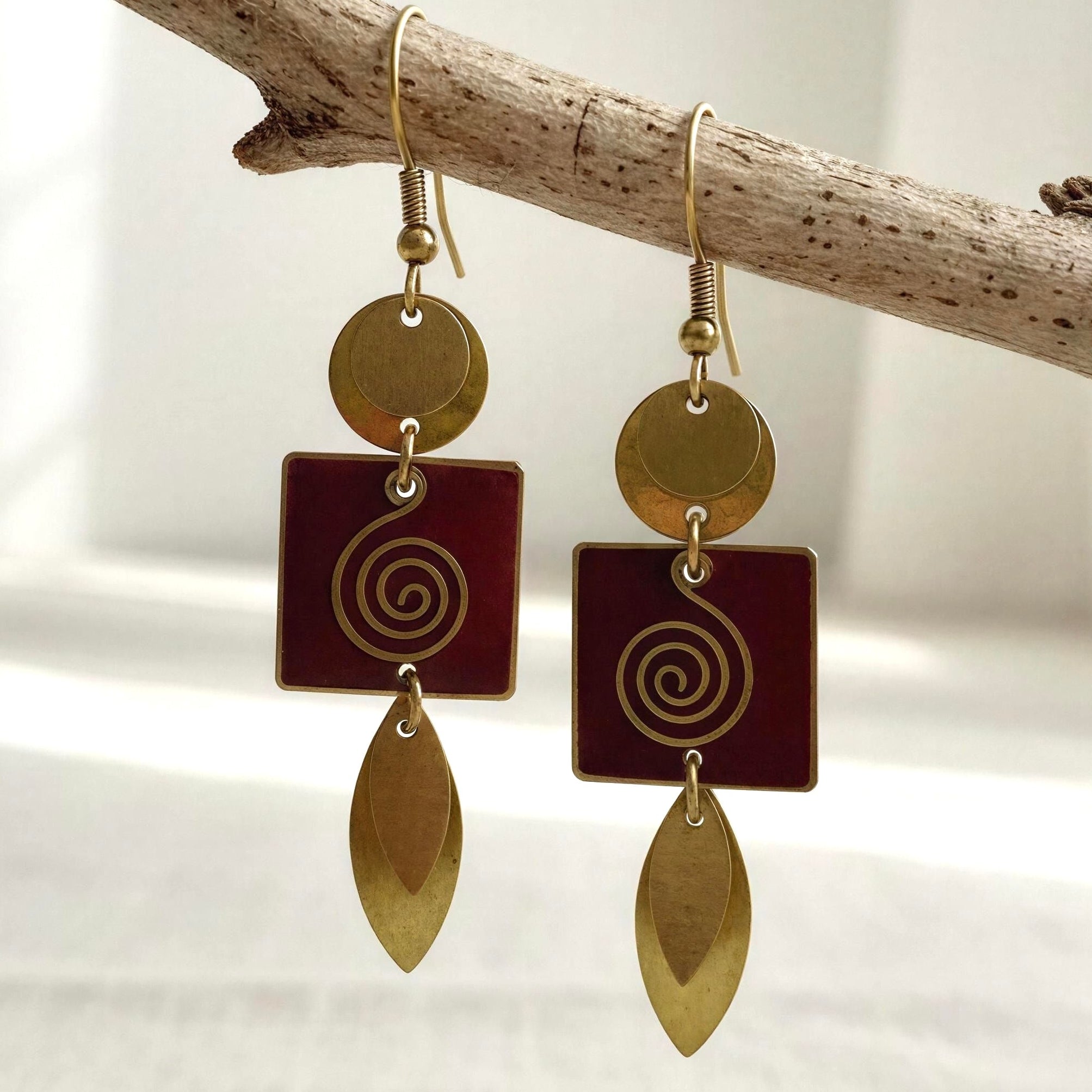 Pendientes Sans Granate