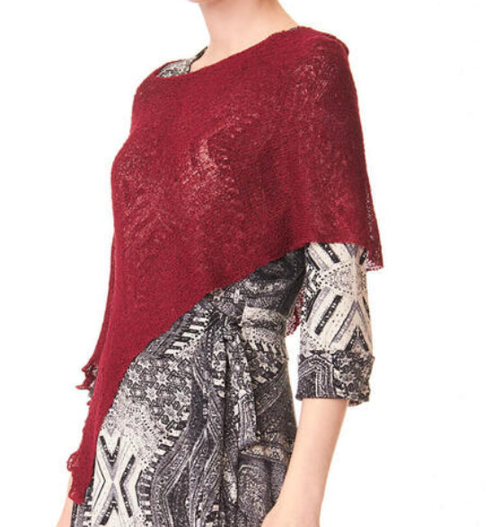 Poncho Burdeos