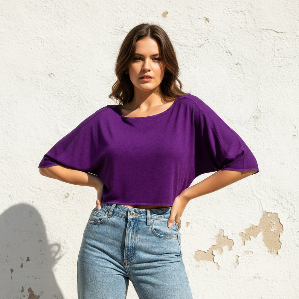 Top Corto Morado