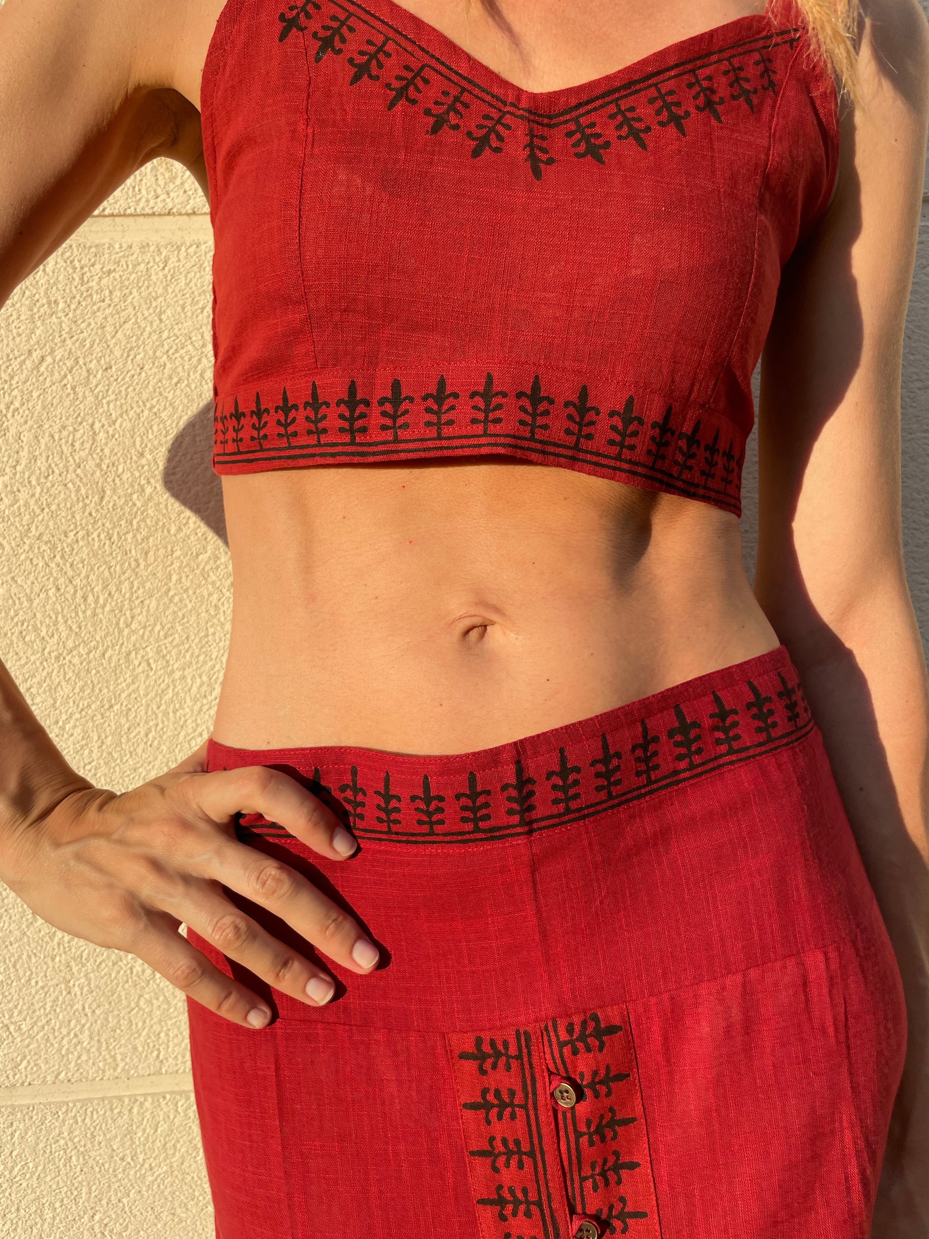 Falda Algodón Teja