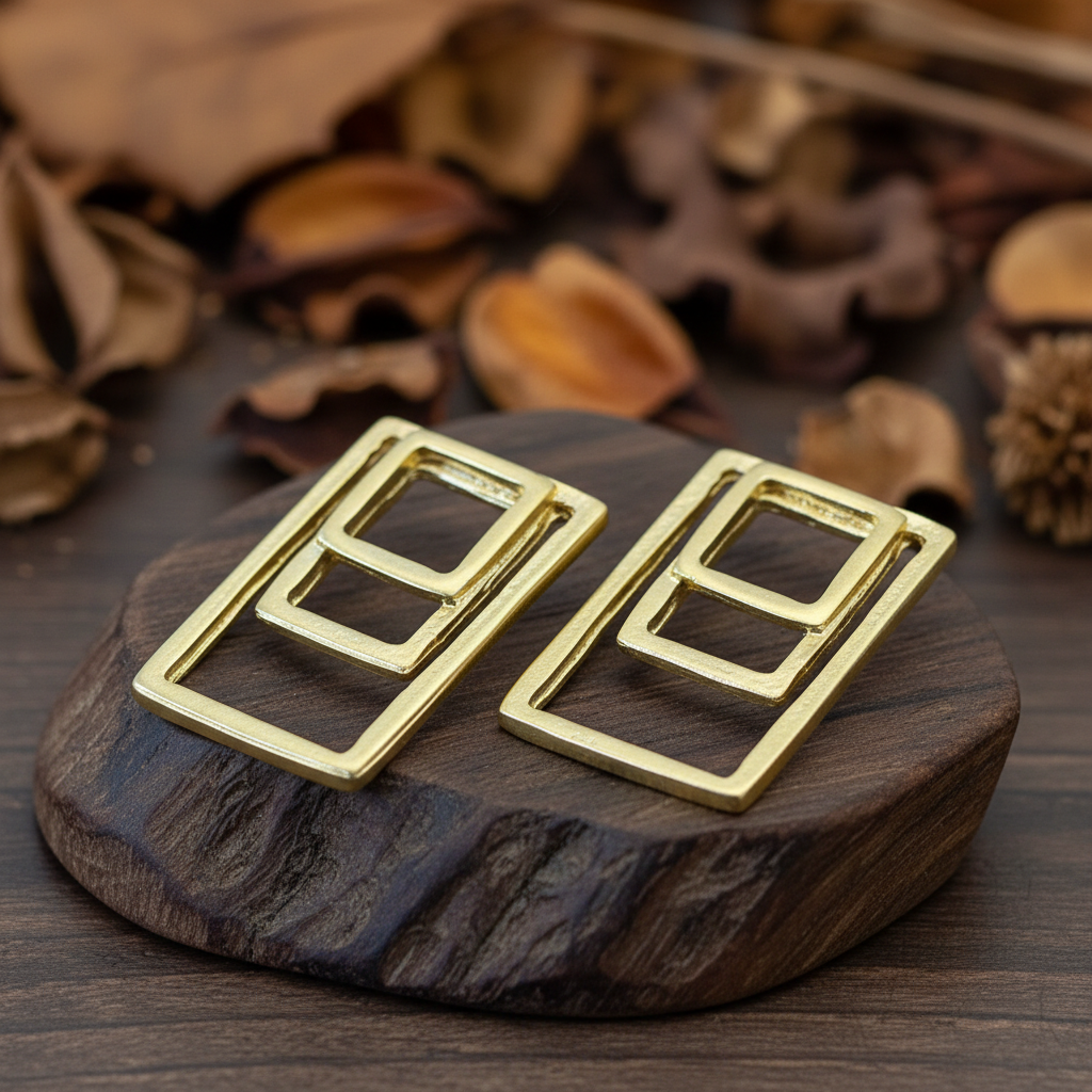 Pendientes Square Dorados