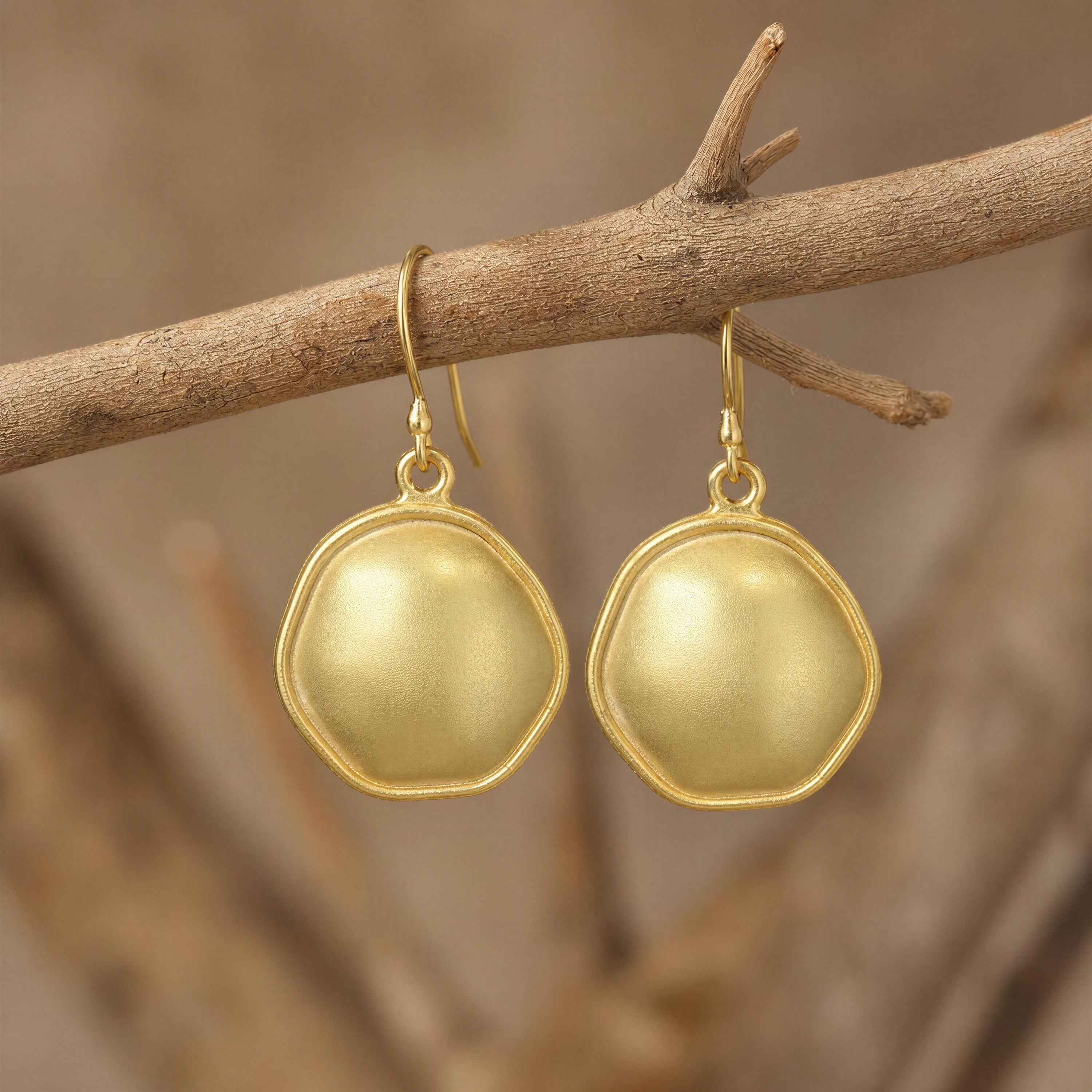 Pendientes Ovalitos Dorados