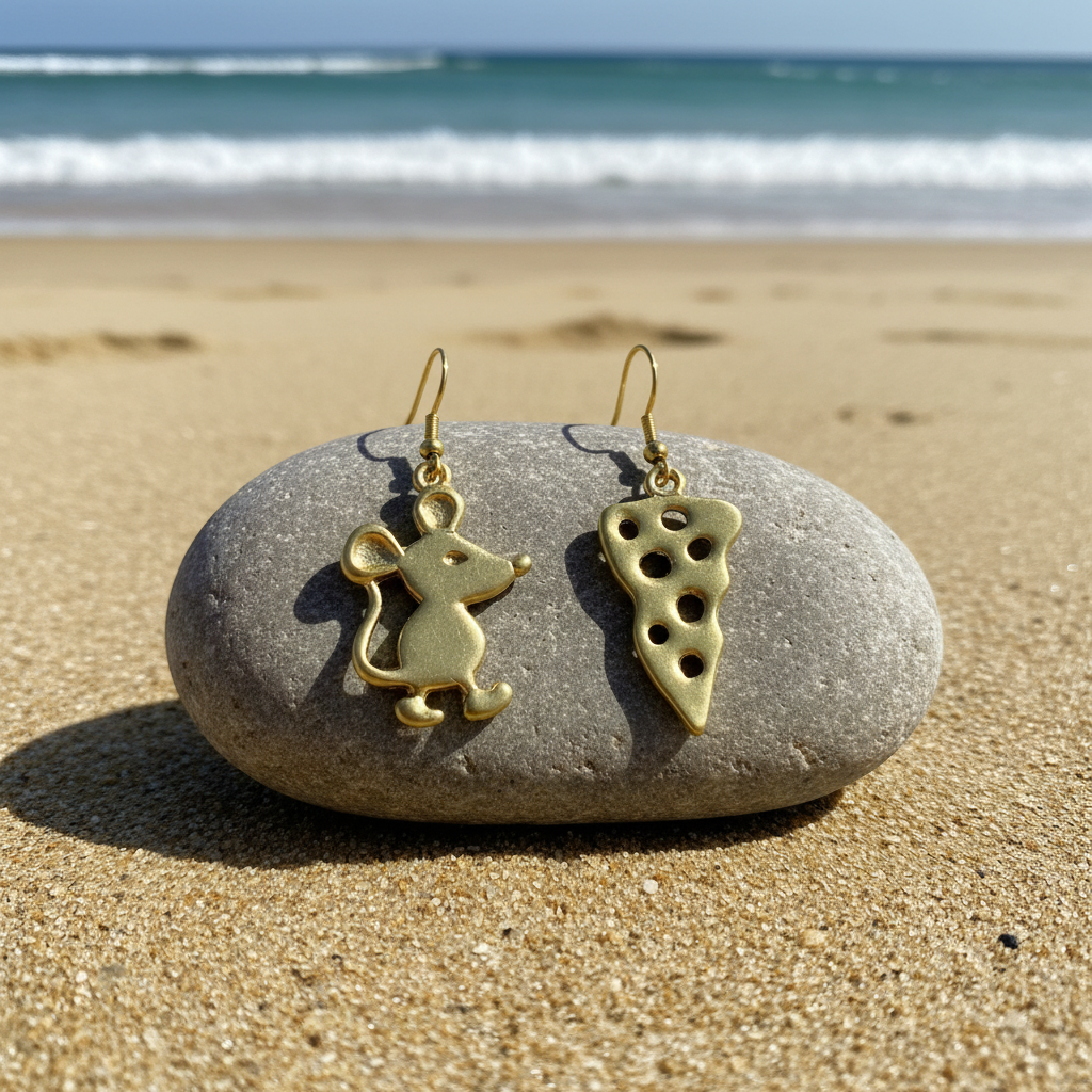 Pendientes Mouse Dorados