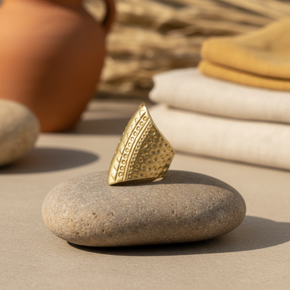 Anillo Bej Dorado