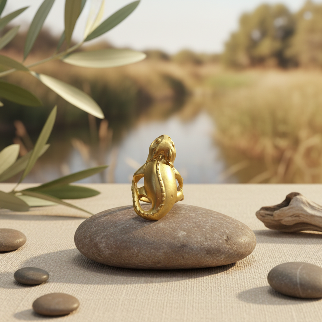 Anillo Camaleón Dorado