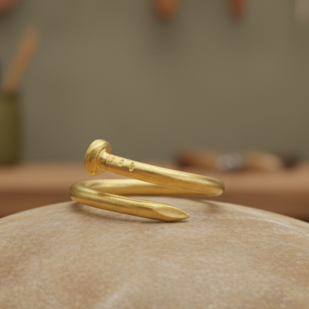 Anillo Clavo Dorado