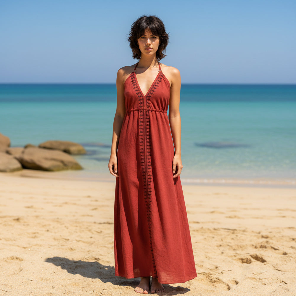 Vestido Cotton Teja