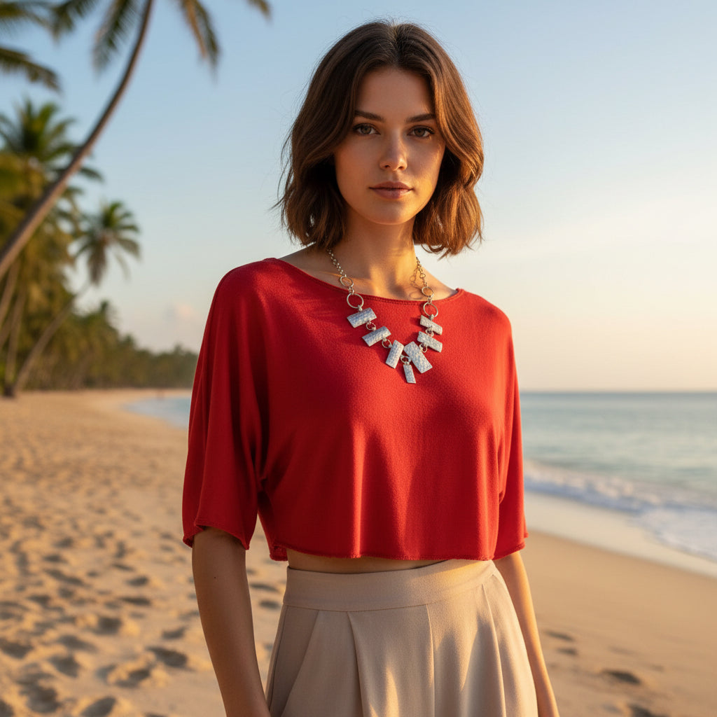 Top Corto Rojo