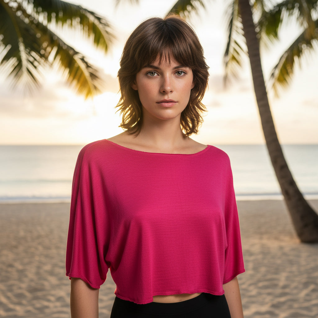 Top Corto Fucsia