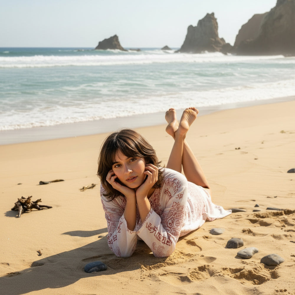 Kurta Nueva Blanco/rojo