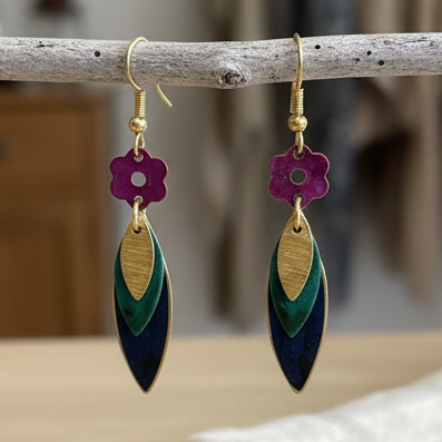 Pendientes Varanasi Fucsia