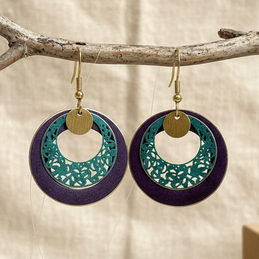 Pendientes Esparta Morado