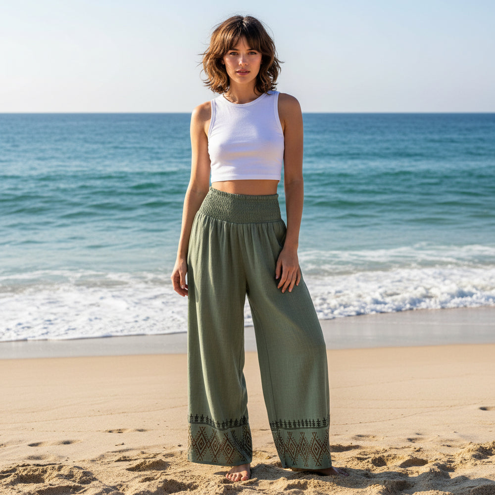 Pantalón Recto Oliva