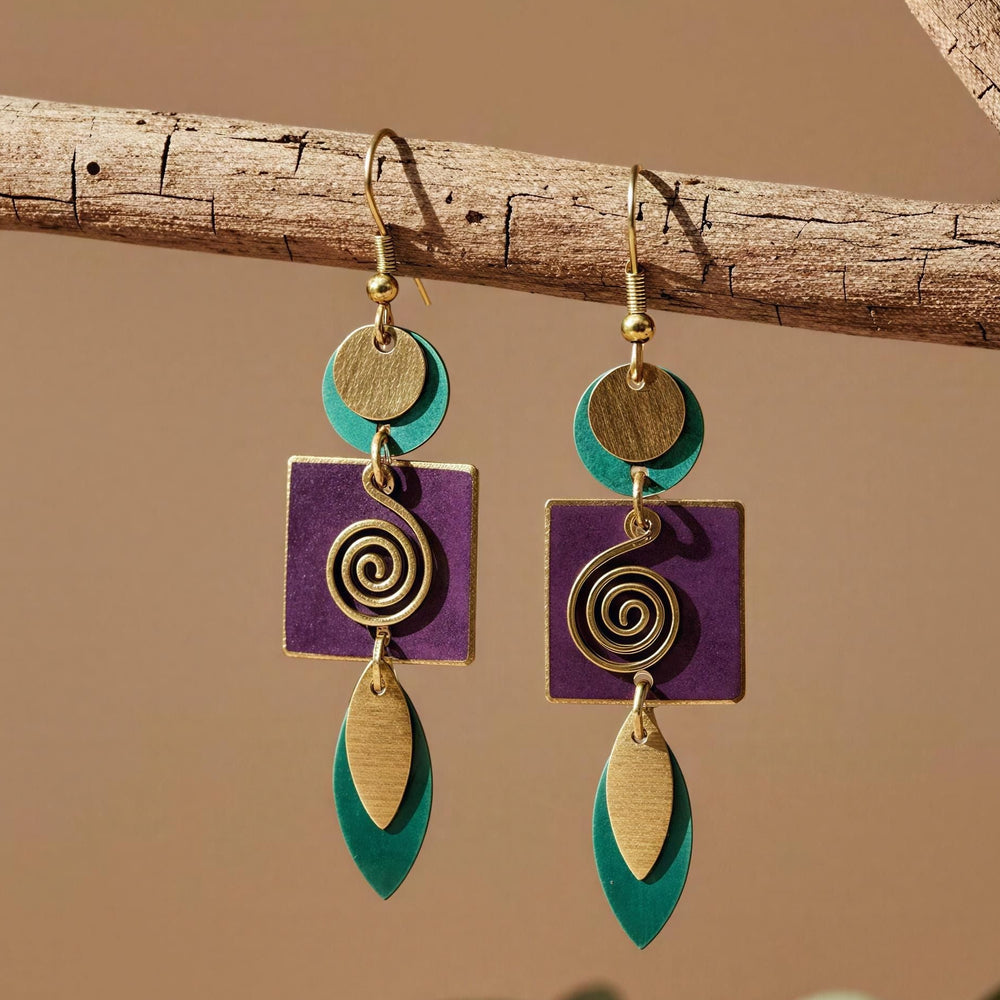 Pendientes Sans Morado