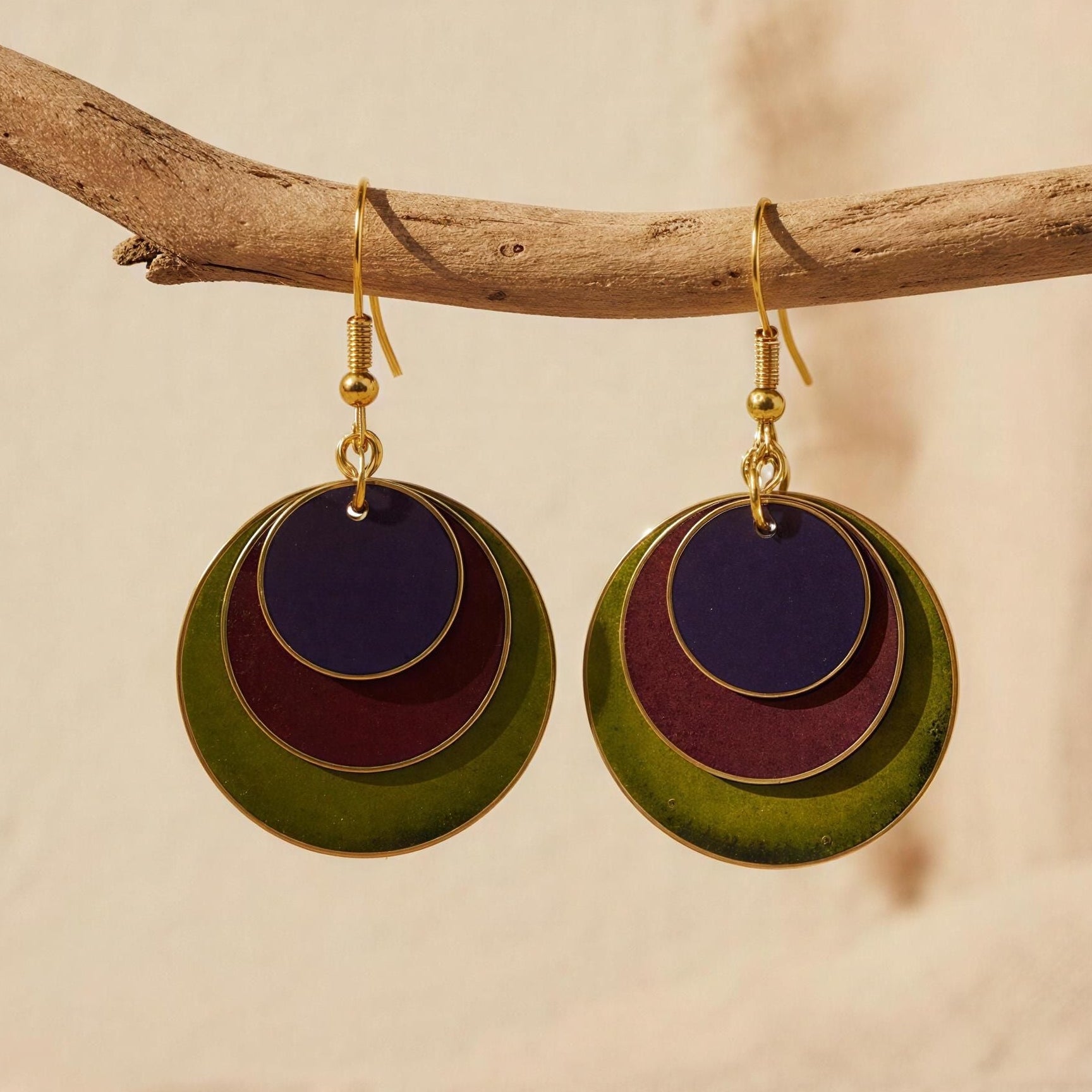 Pendientes Jamaica Oliva