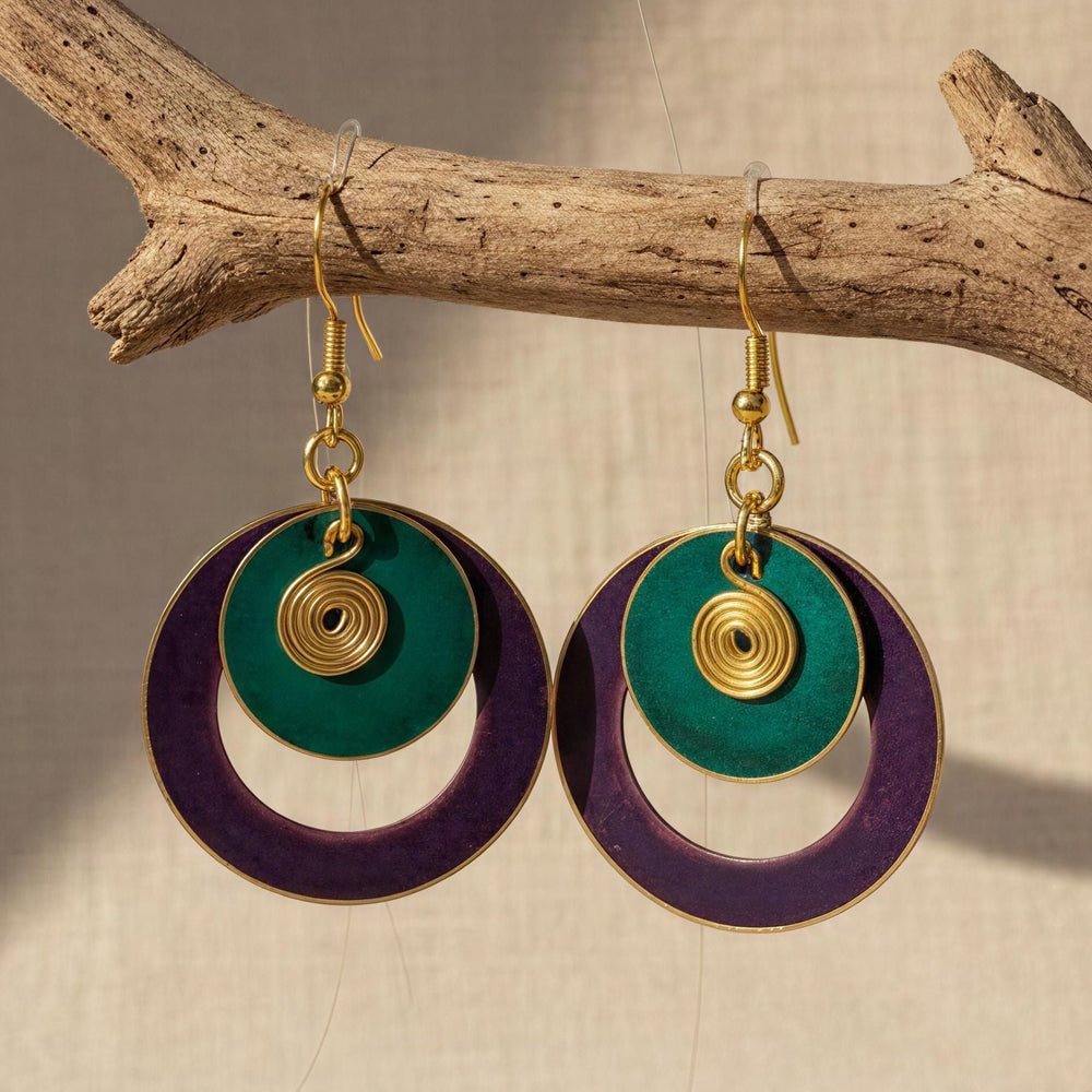 Pendientes Lumpur Morado