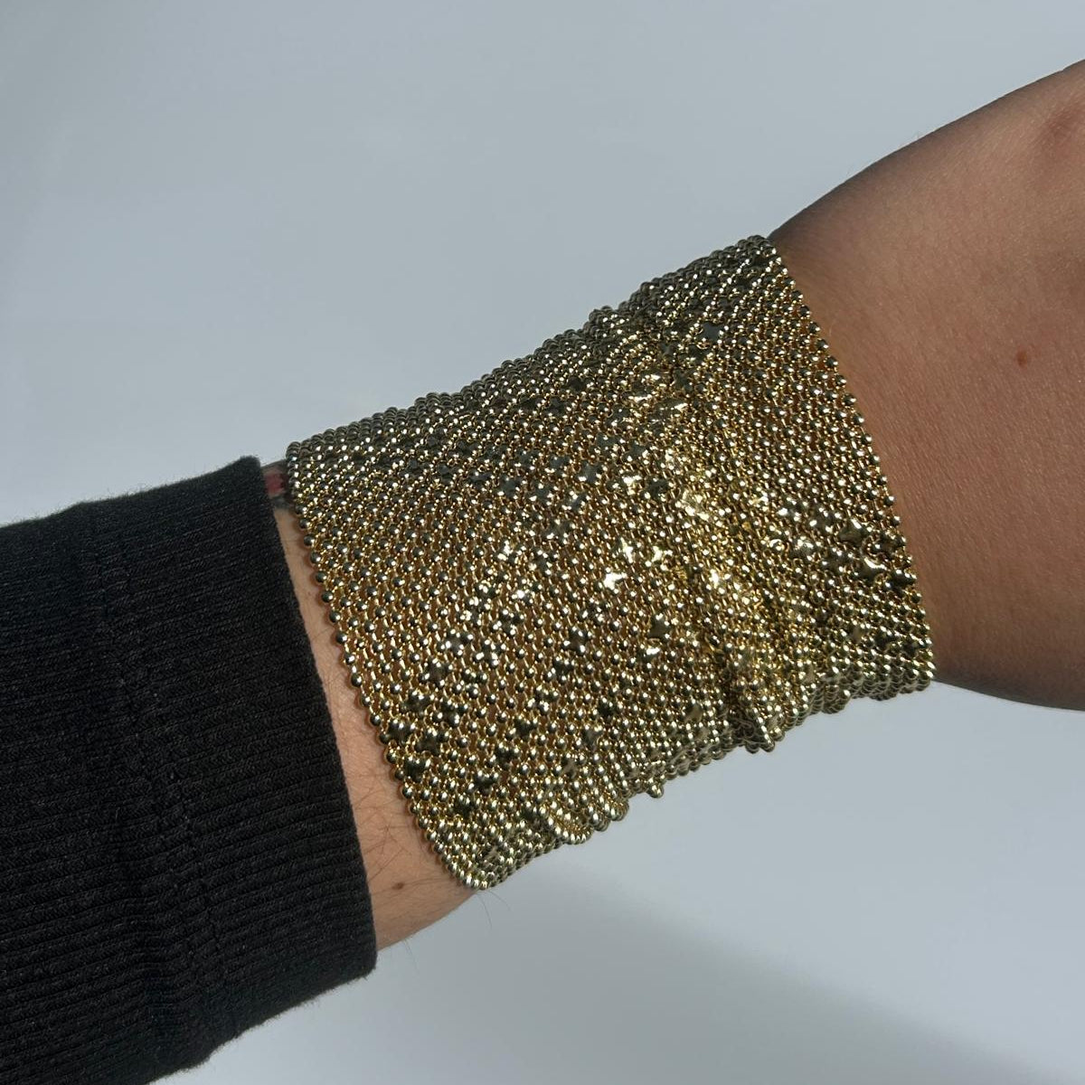 Pulsera Malla Grande Dorada