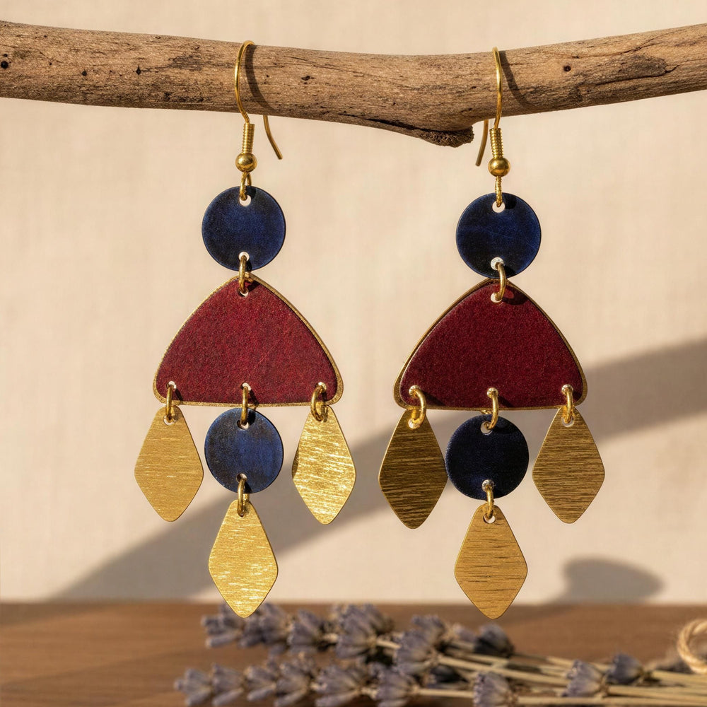 Pendientes Toronto Burdeos