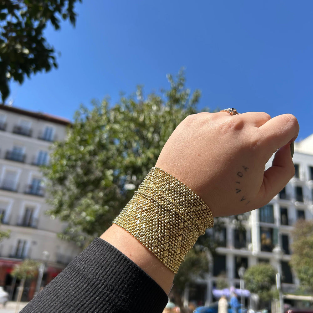 Pulsera Malla Mediana Dorada