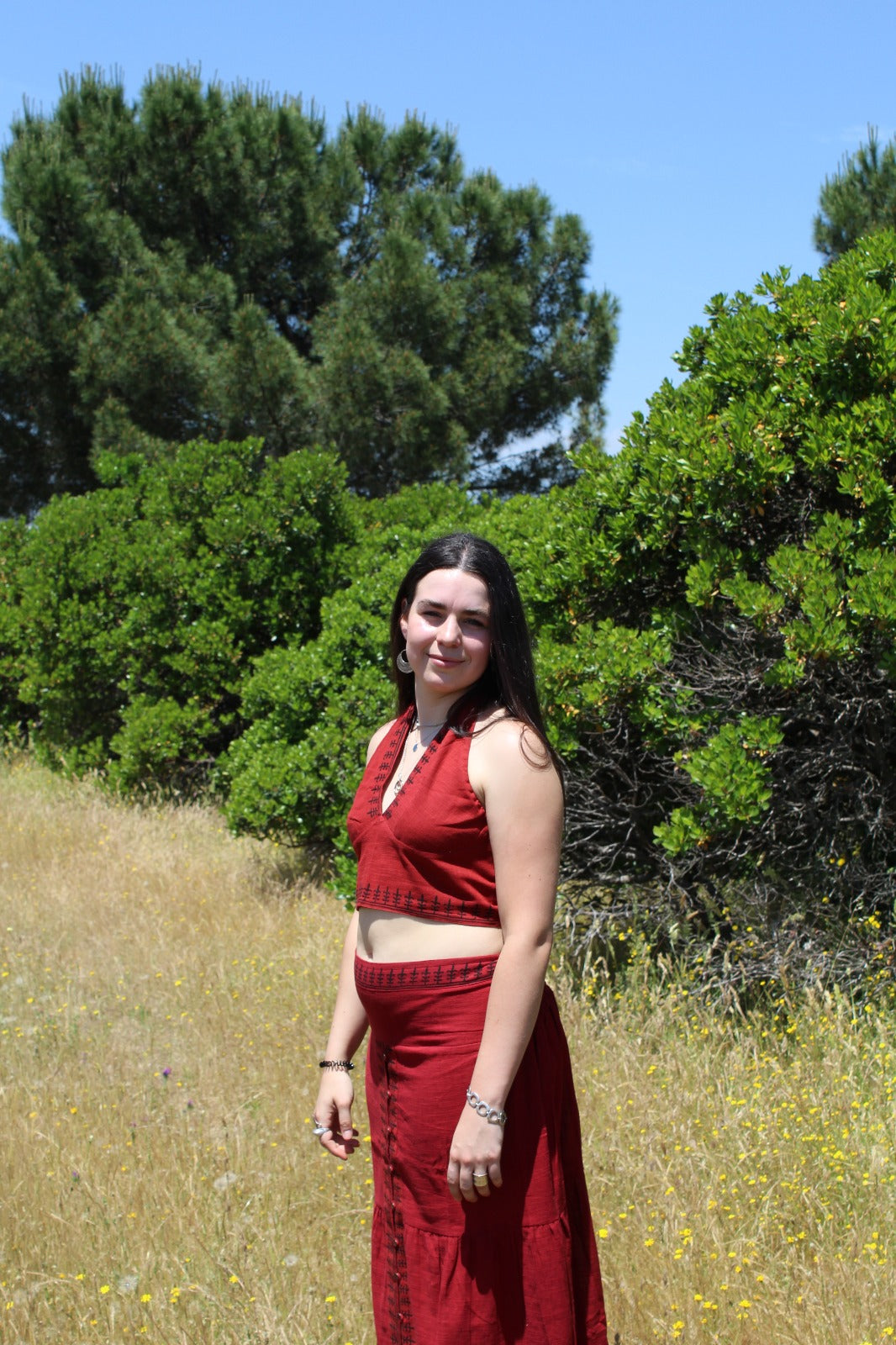 Falda Algodón Teja