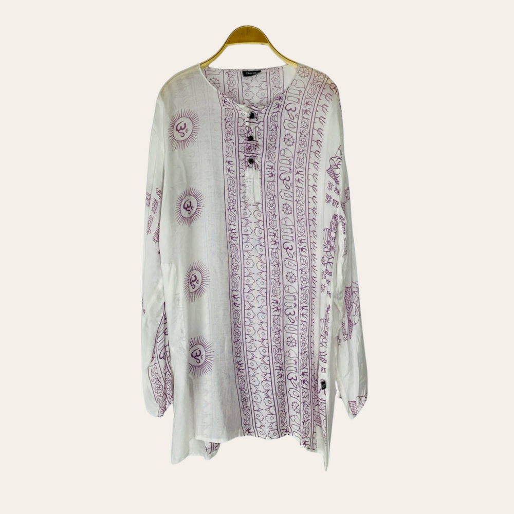 Kurta Nueva Blanco/morado
