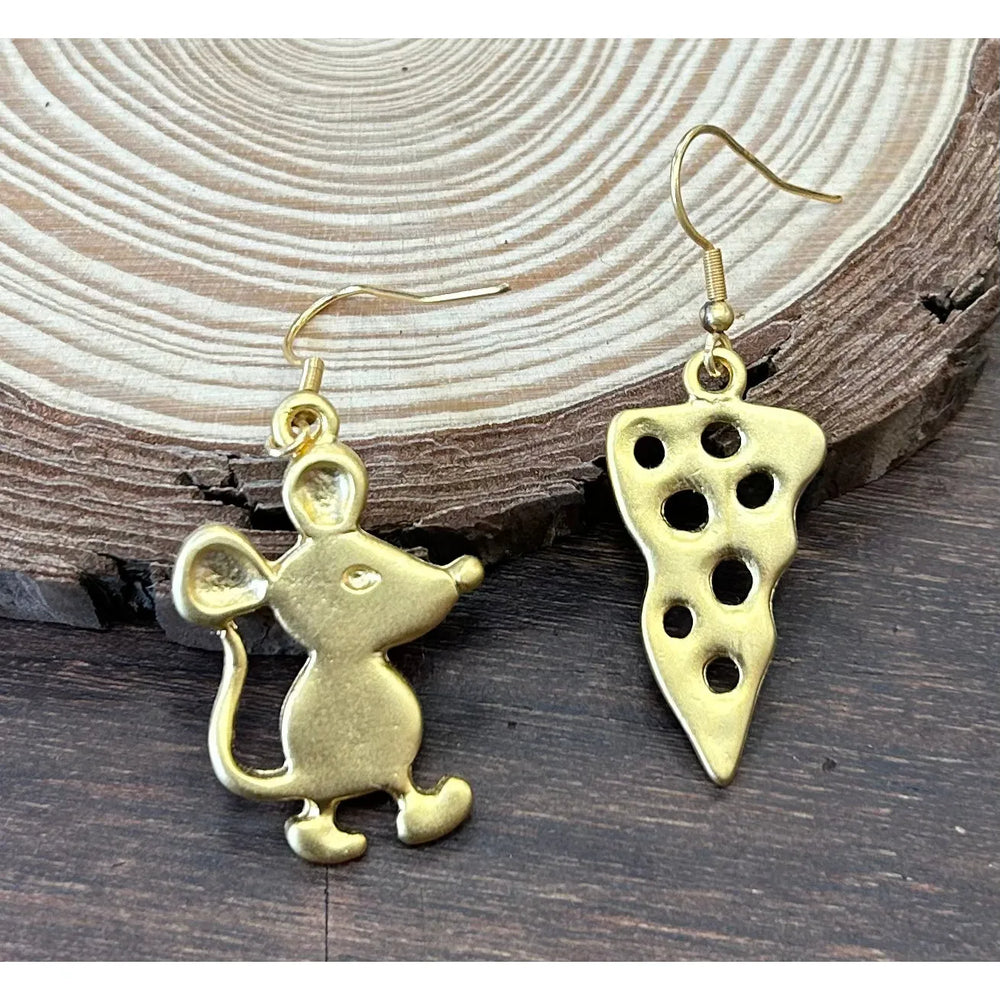 Pendientes Mouse Dorados
