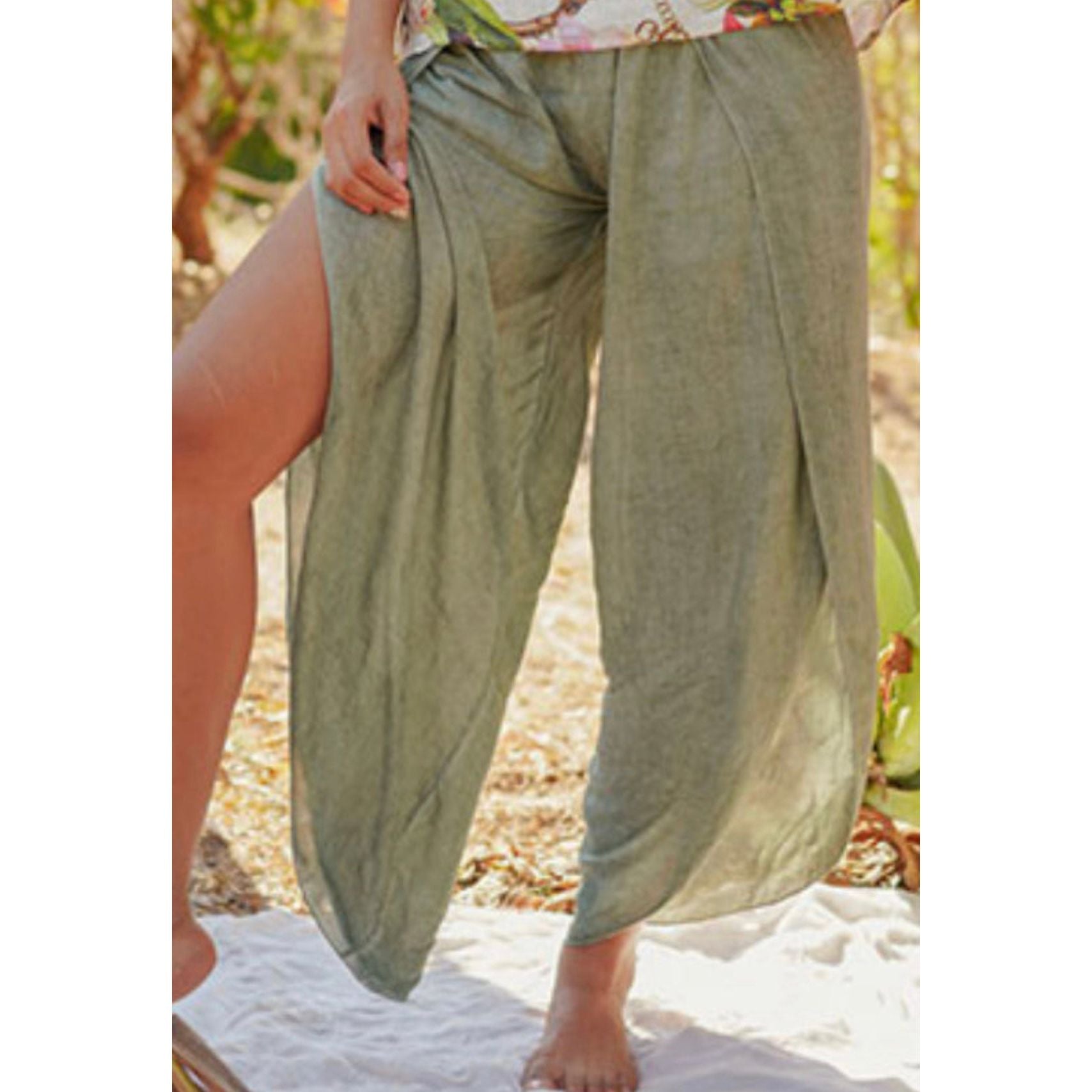Pantalón Turquesa/rojo
