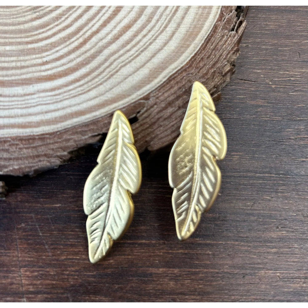 Pendientes Hoja Dorados