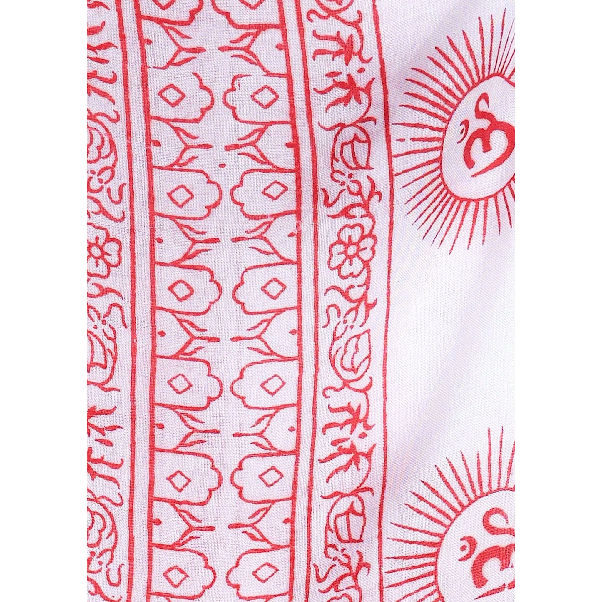 Vestido Camisero Blanco / rojo
