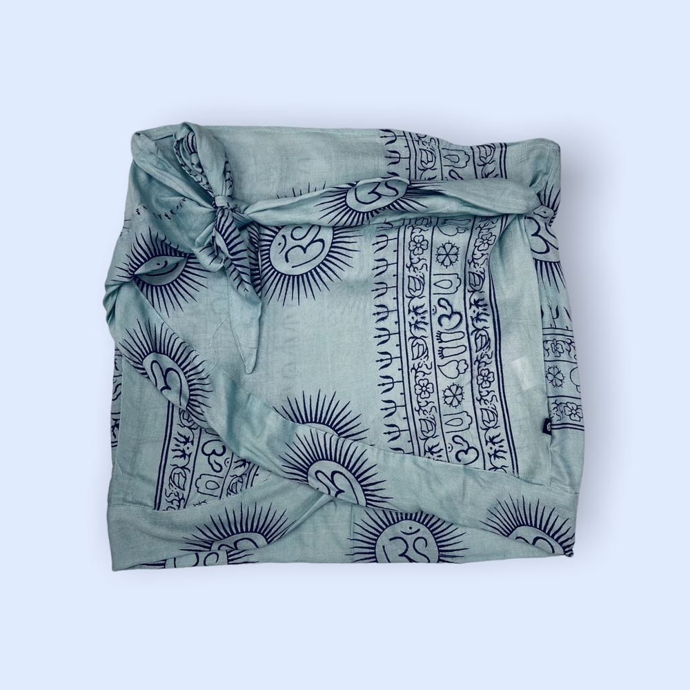 Falda corta turquesa/denim
