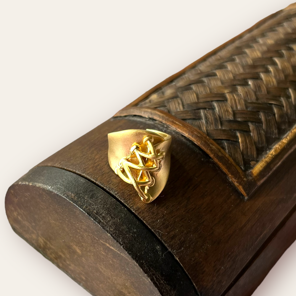 Anillo Costura Dorado