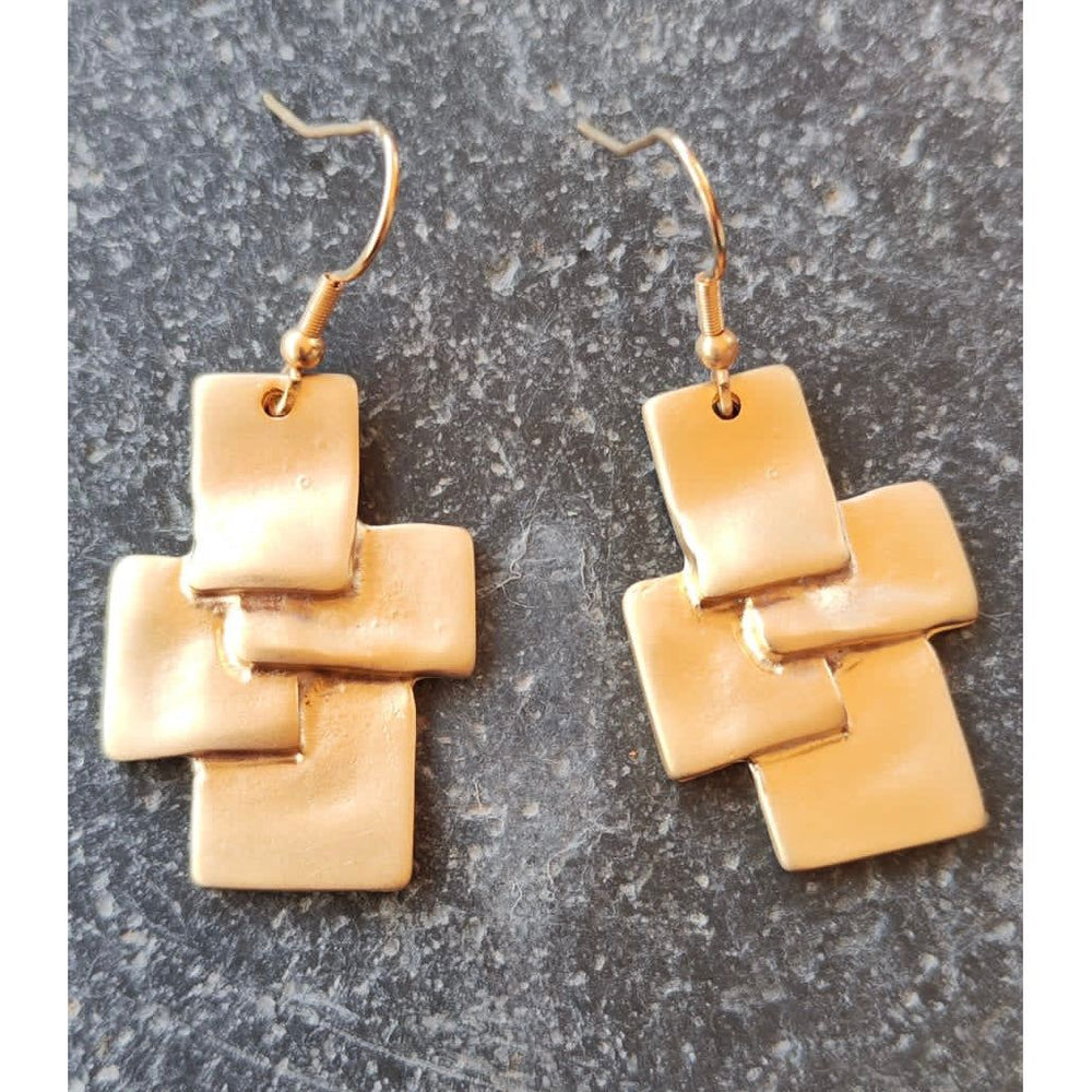 Pendientes Cubos Dorados