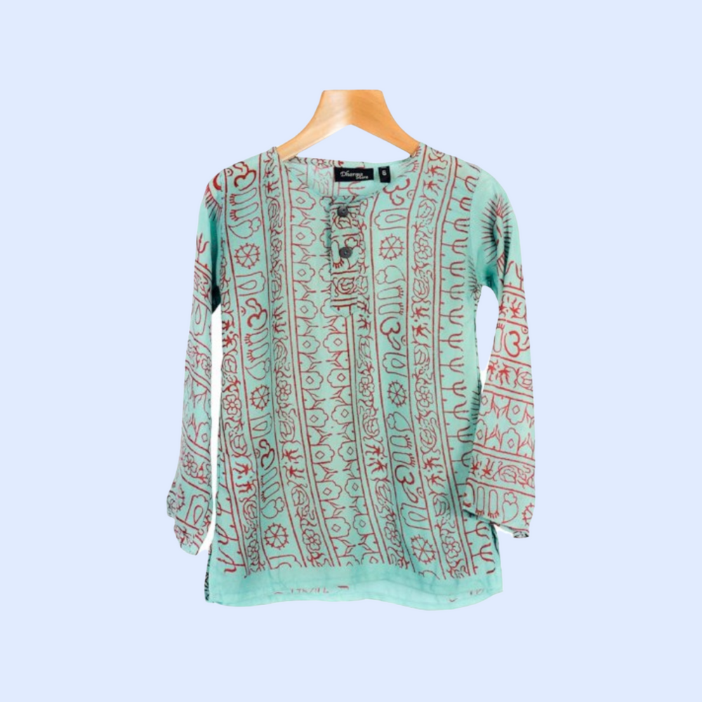 Kurta Turquesa/rojo de Niños