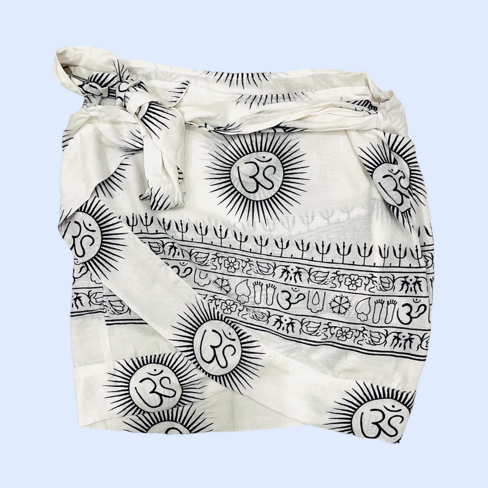 Falda corta blanca/denim