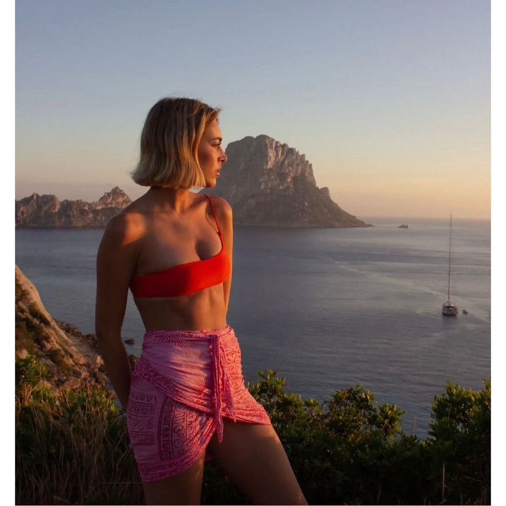 Falda corta rosa