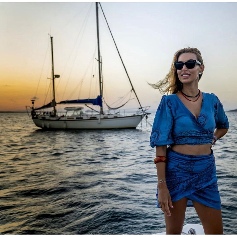 Falda corta denim