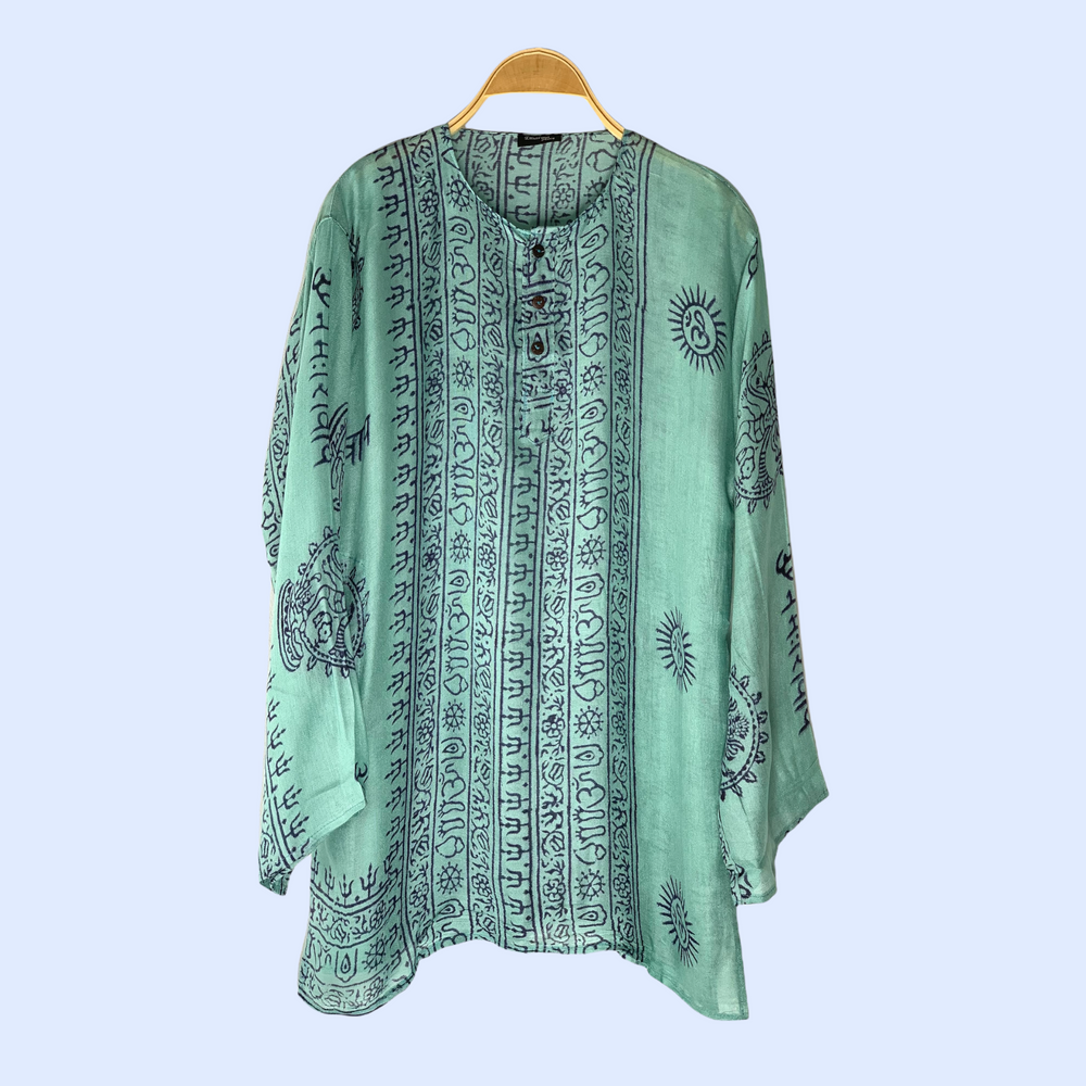 Kurta Clásica Turquesa/denim